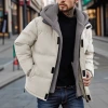 Men's winter jacket, heavyweight quilted overcoat, men's skiing thickened windproof down jacket, men's vacation 2 pieces of cotton-padded clothes Specification image